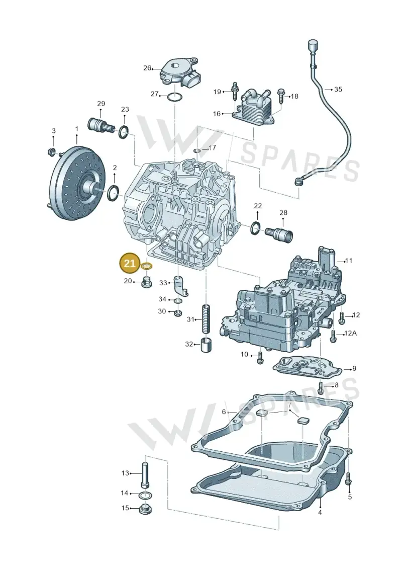 09G321379 — Volkswagen Polo 1.6 (2015-2020) diagram 784321650, position 21