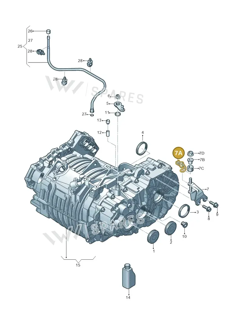 09G321397C — Volkswagen E-up! (2013-2016) diagram 772301010, position 7A