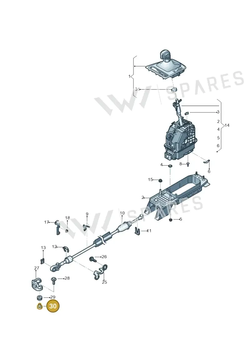 09G321798 — Volkswagen Jetta (2014-2017) diagram 789713010, position 30