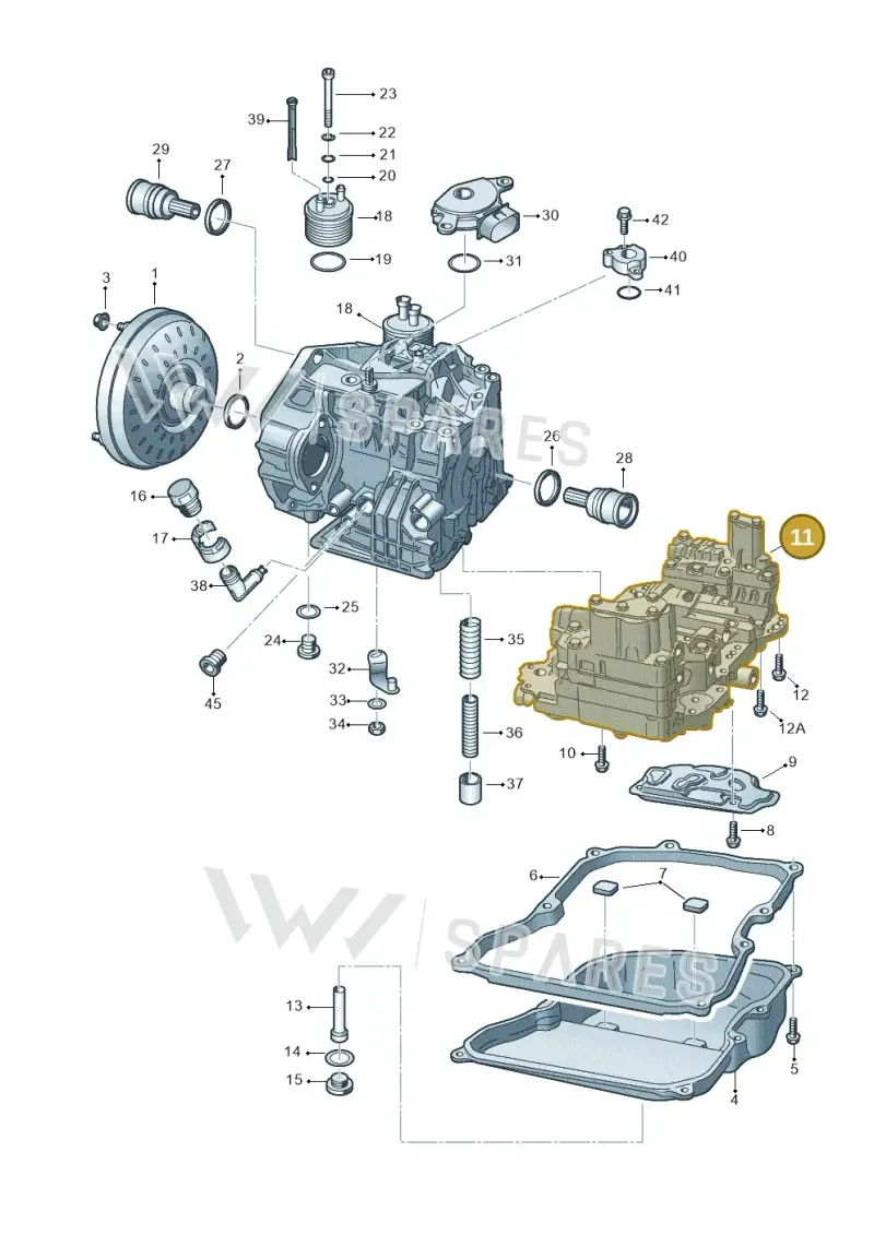 09G325039AX — Volkswagen Jetta variant (2009-2014) diagram 278321650, position 11