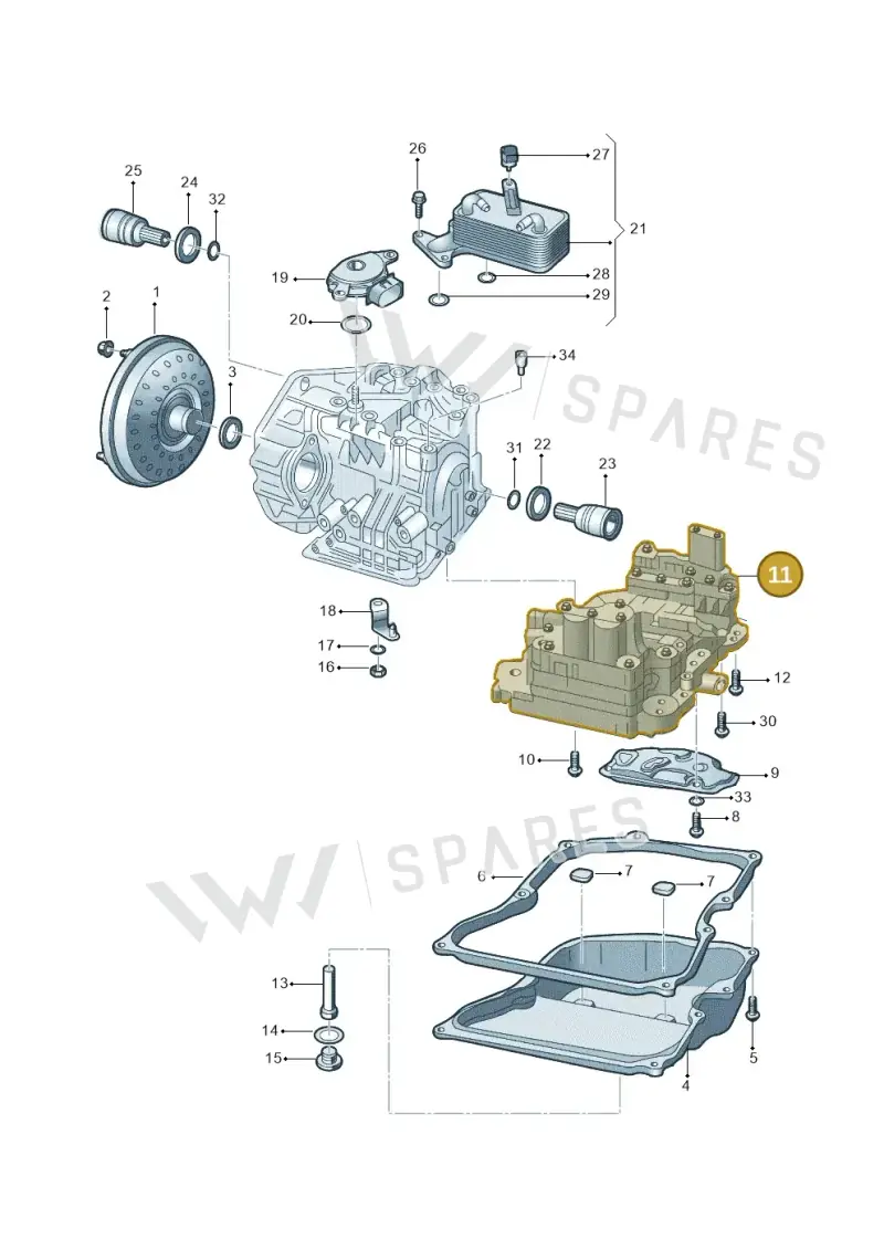 09G325039J — Volkswagen Jetta (2019-) diagram 876321650, position 11