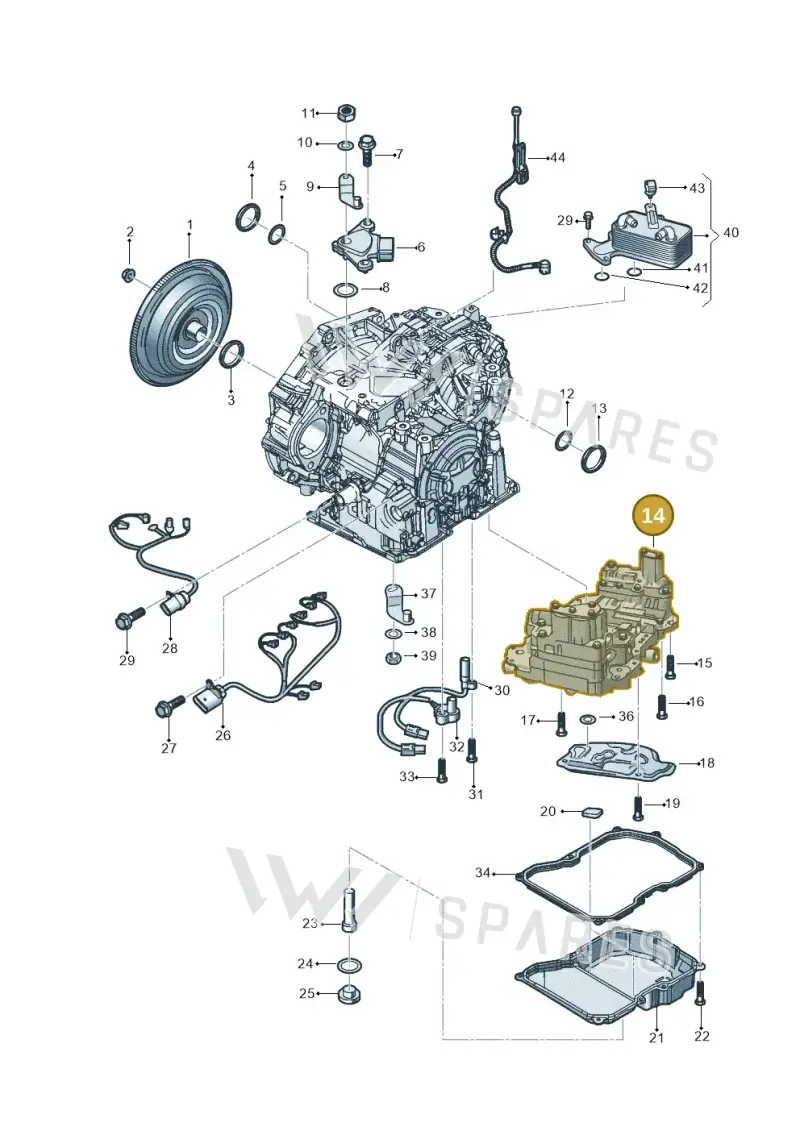 09G325039K — Volkswagen Jetta 1.4 (2017-2024) diagram 431300251, position 14