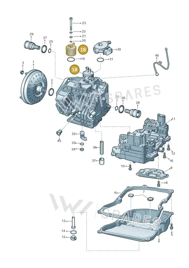 09G409061 — Volkswagen Jetta 1.6 (2014-2018) diagram 691321650, position 18