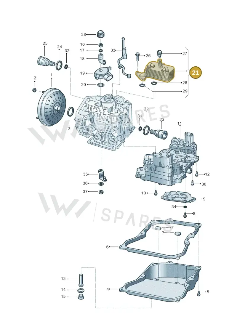 09G409061F — Volkswagen Golf 1.6 (2015-2019) diagram 602321200, position 21