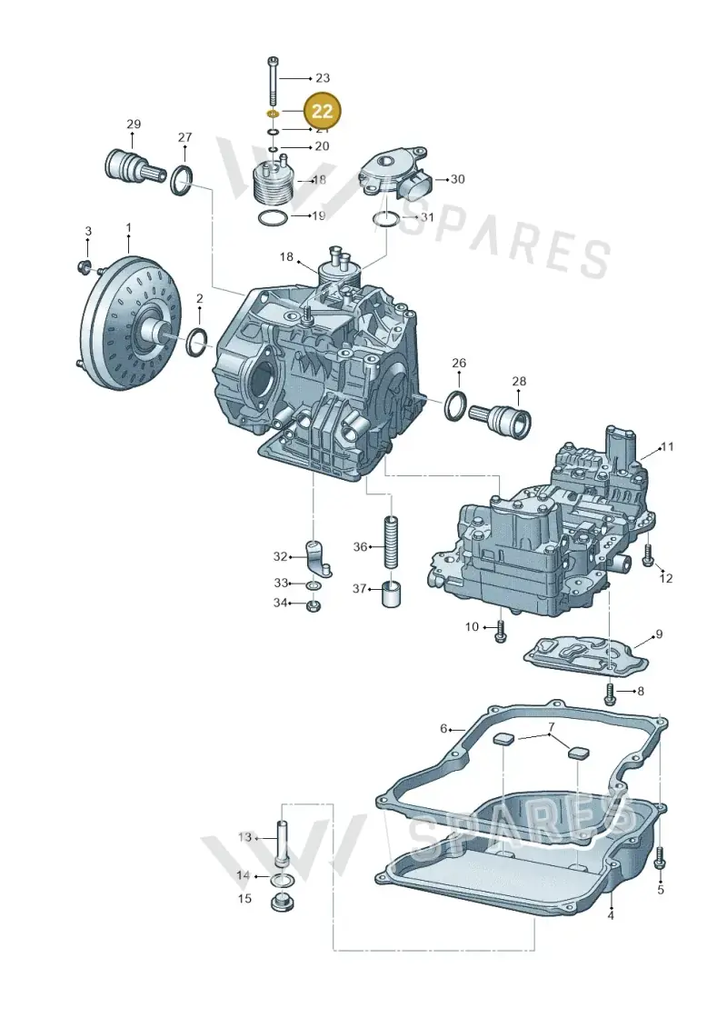 09G409539 — Volkswagen Passat CC (2011-2016) diagram 737321660, position 22