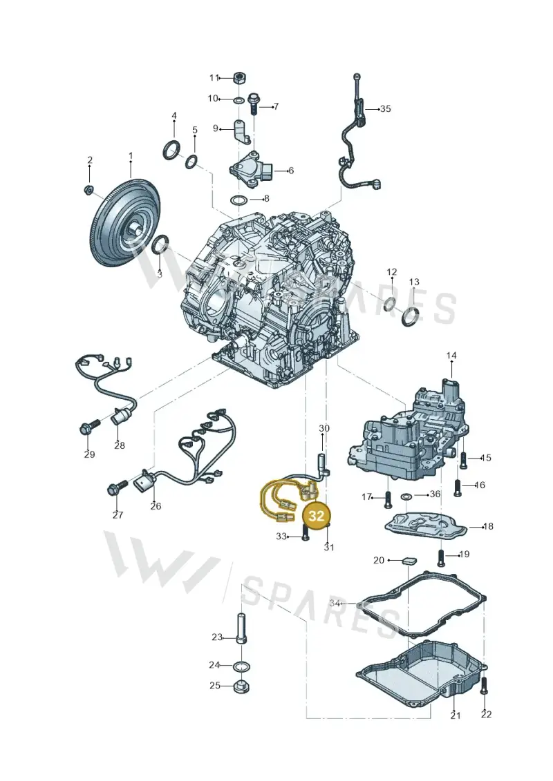 09M927321B — Volkswagen Beetle (2016-2019) diagram 496300251, position 32