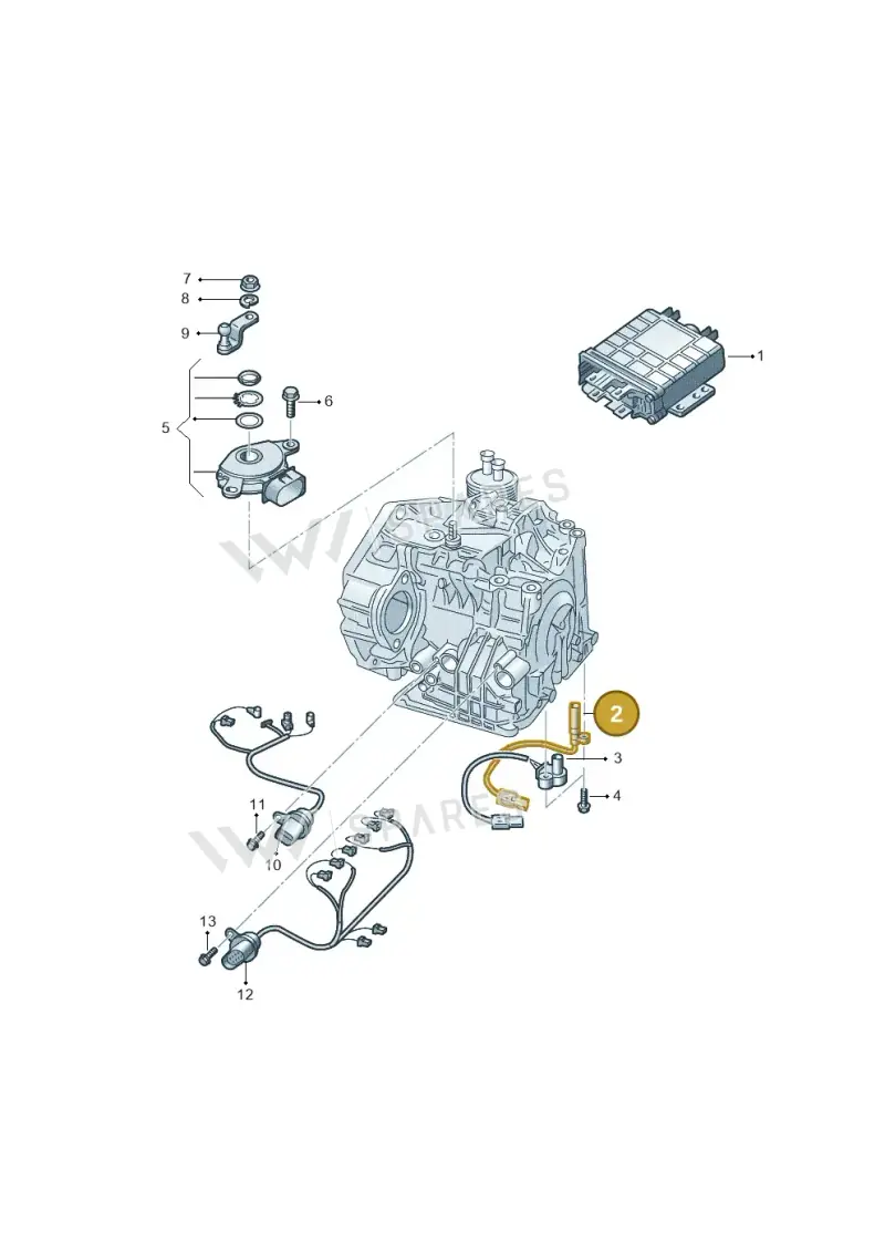 09M927321C — Volkswagen Tiguan 4Motion (2011-2018) diagram 701927700, position 2