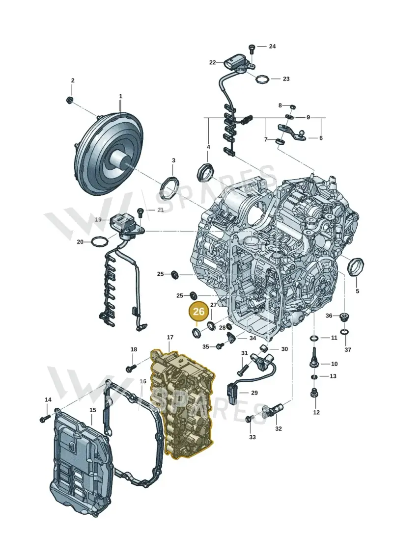 09S321798 — Volkswagen Golf 2.0 BlueMotion (2019-2024) diagram 5h0300270, position 26