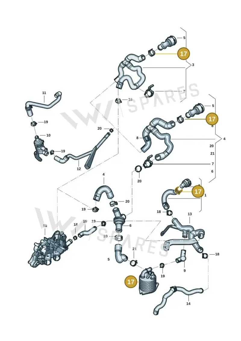 09S409061B — Volkswagen POLO HATCH         "ZA"06> (2005-) diagram 431121042, position 17