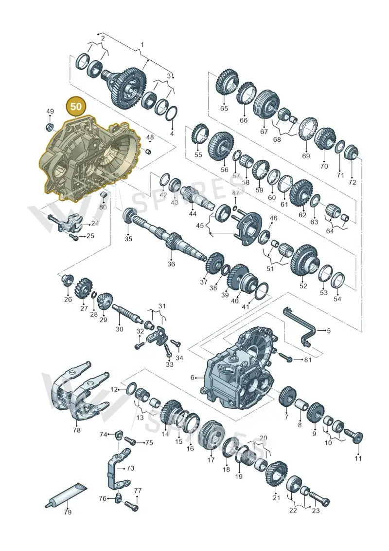 0A4301107AN — Volkswagen T-Roc BlueMotion (2017-2024) diagram 827320030, position 50