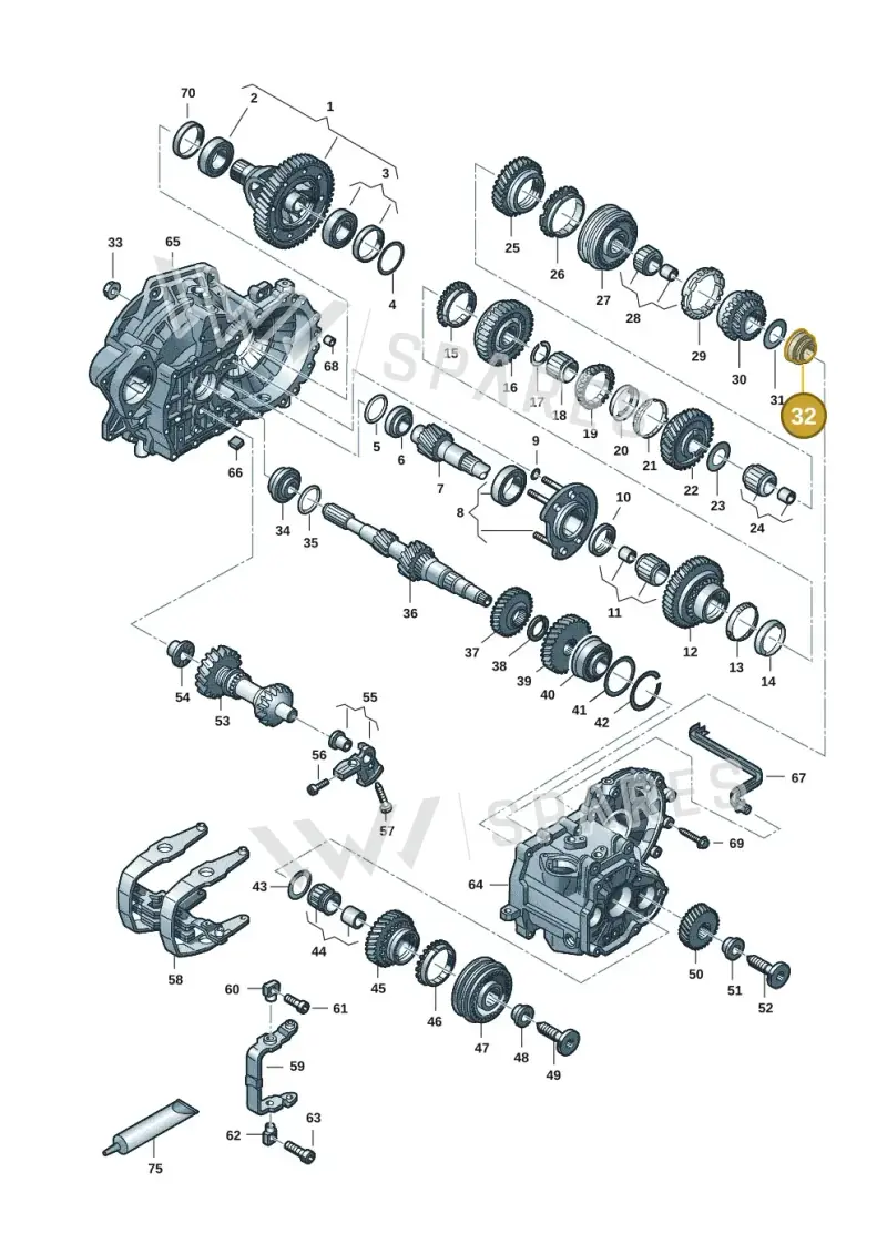 0A4311375B — Volkswagen Transport. multivan (2019-2024) diagram 7ep300806, position 32