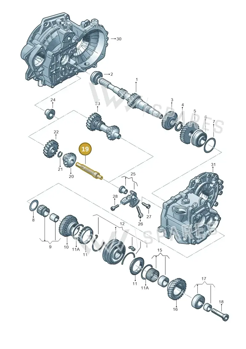 0A4311509 — Volkswagen Golf 1.6 (2015-2019) diagram 746311310, position 19