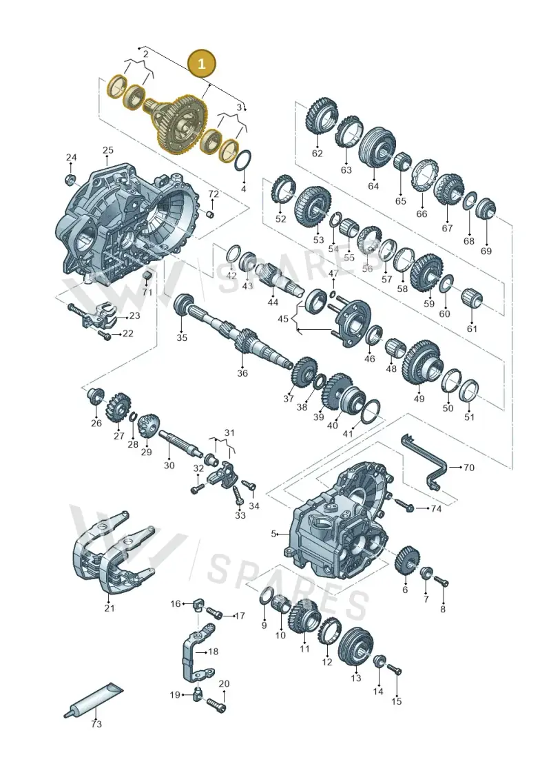 0A4409021AJ — Volkswagen T-Cross 1,0 (2018-2024) diagram 827315030, position 1