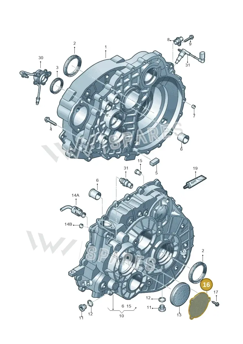0A5301159 — Volkswagen TRANSPORTER GESCHL.    08 (2007-) diagram 410301240, position 16
