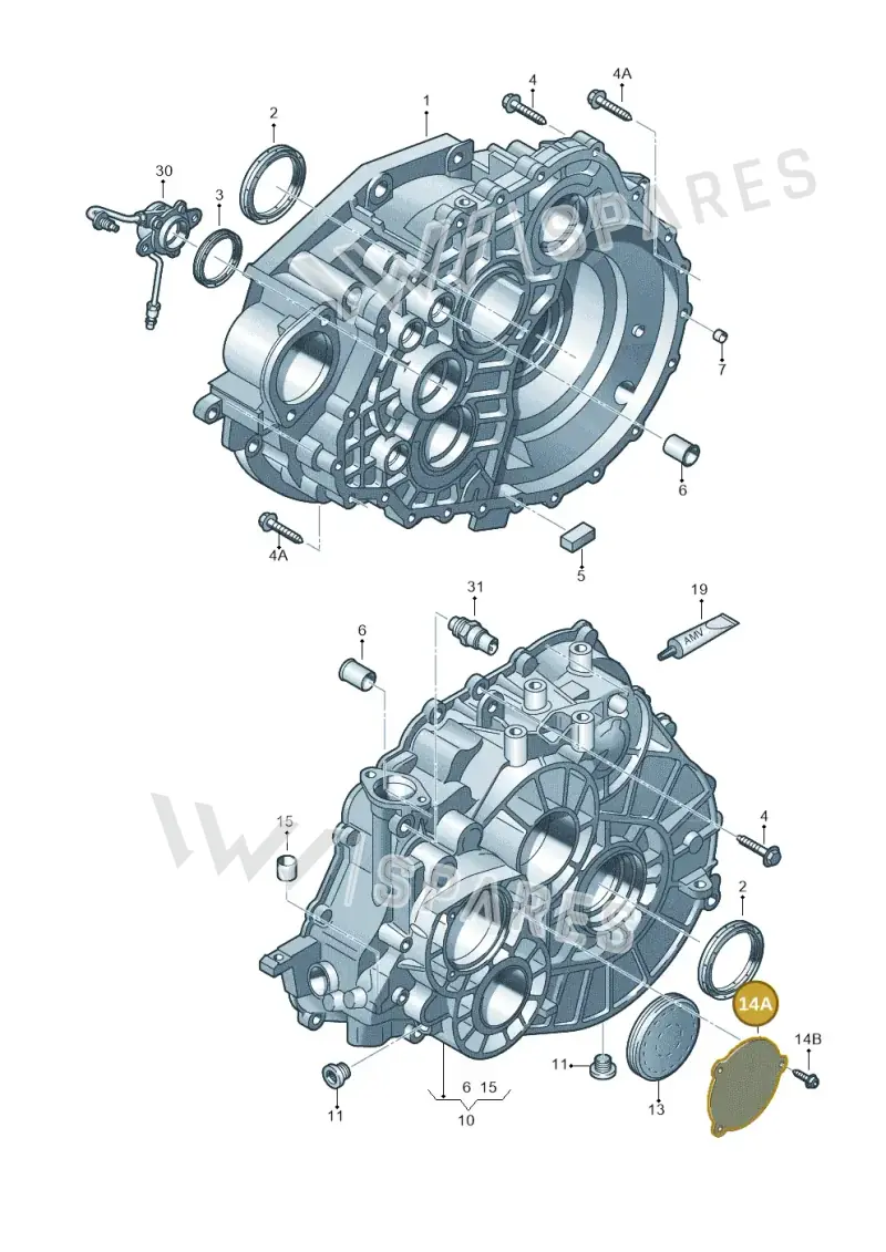 0A5301159 — Volkswagen Tiguan 4Motion (2011-2018) diagram 634301200, position 14A