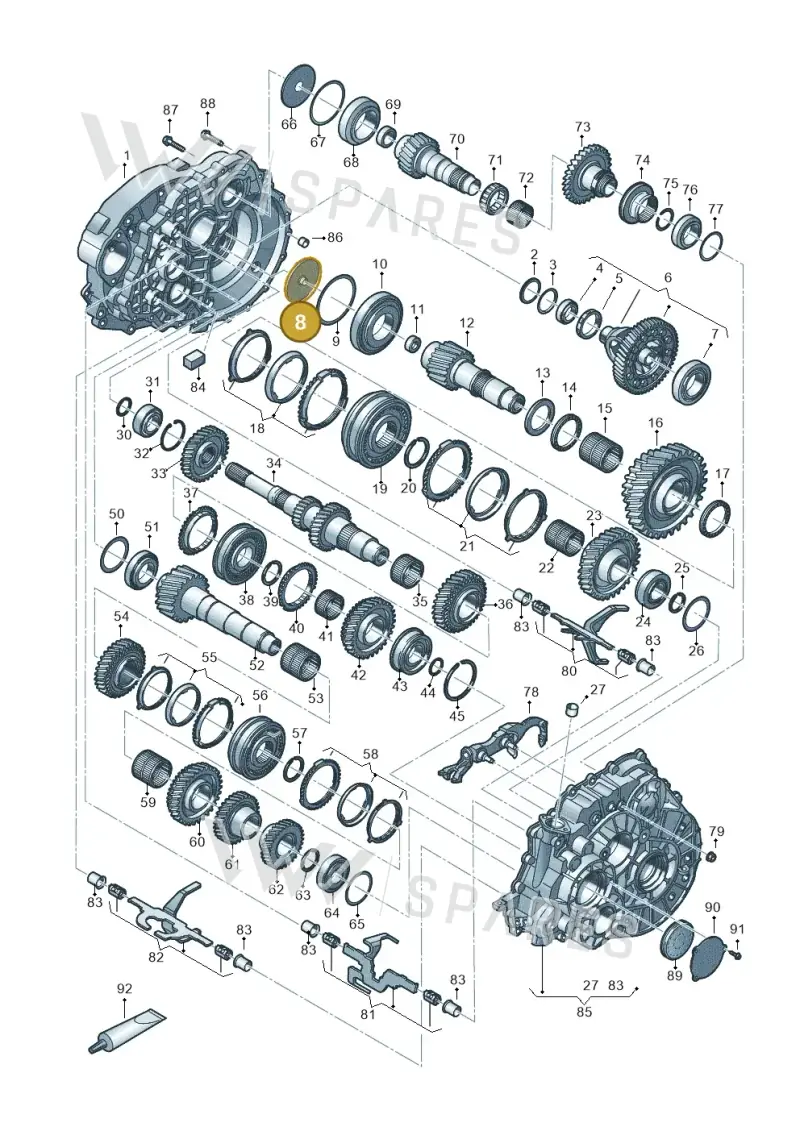 0A5301308A — Volkswagen Tiguan 2.0 4Motion (2017-2024) diagram 884300802, position 8