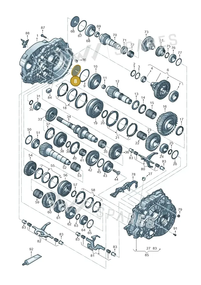 0A5301308A — Volkswagen Transport. multivan (2019-2024) diagram 806800300, position 8