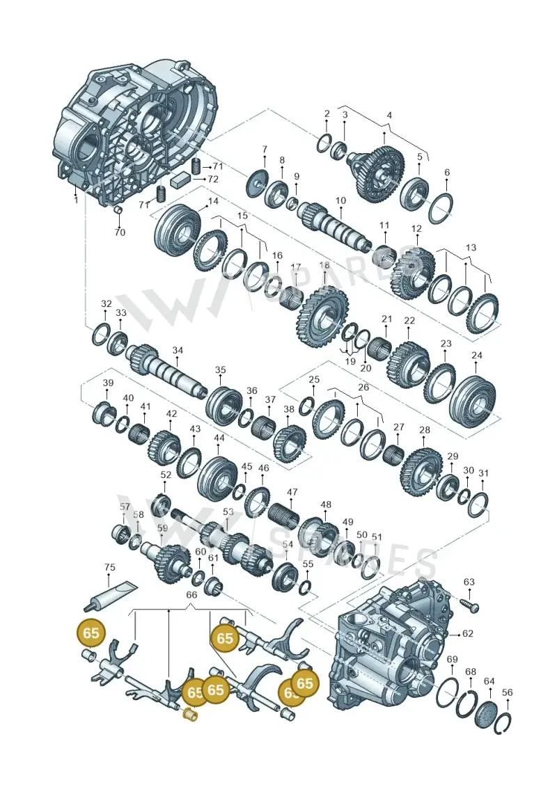0A5301374 — Volkswagen Caddy Maxi Kombi (2020-2024) diagram 813300552, position 65