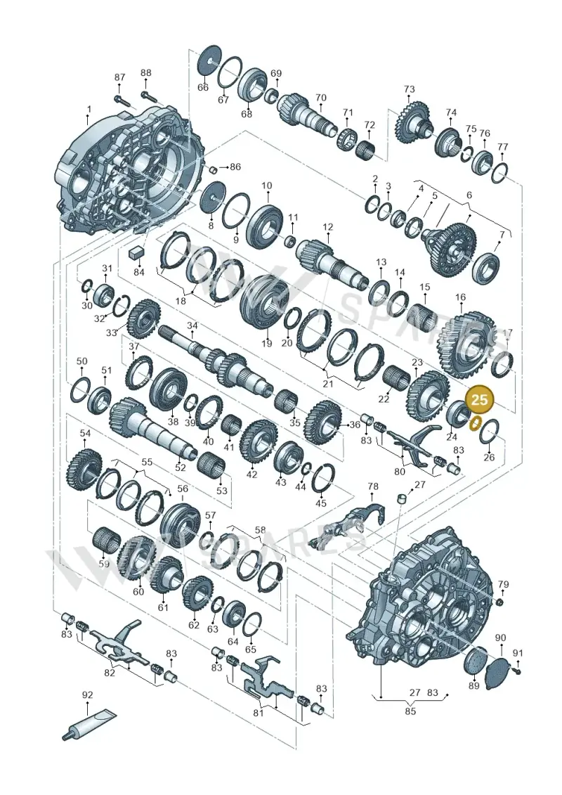 0A5311287 — Volkswagen Tiguan 2.0 4Motion (2017-2024) diagram 884300802, position 25