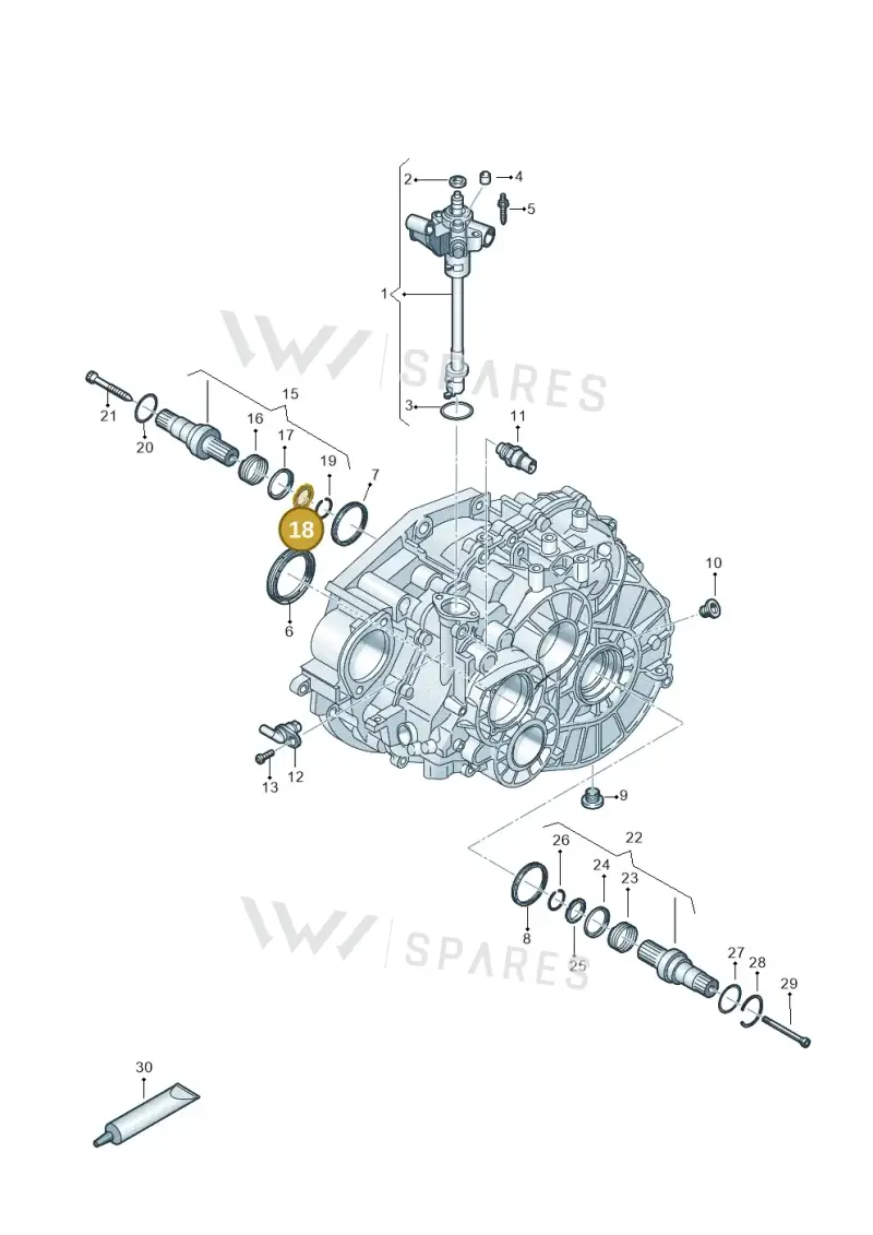 0A5409374 — Volkswagen Caravelle (2015-2019) diagram 861300805, position 18
