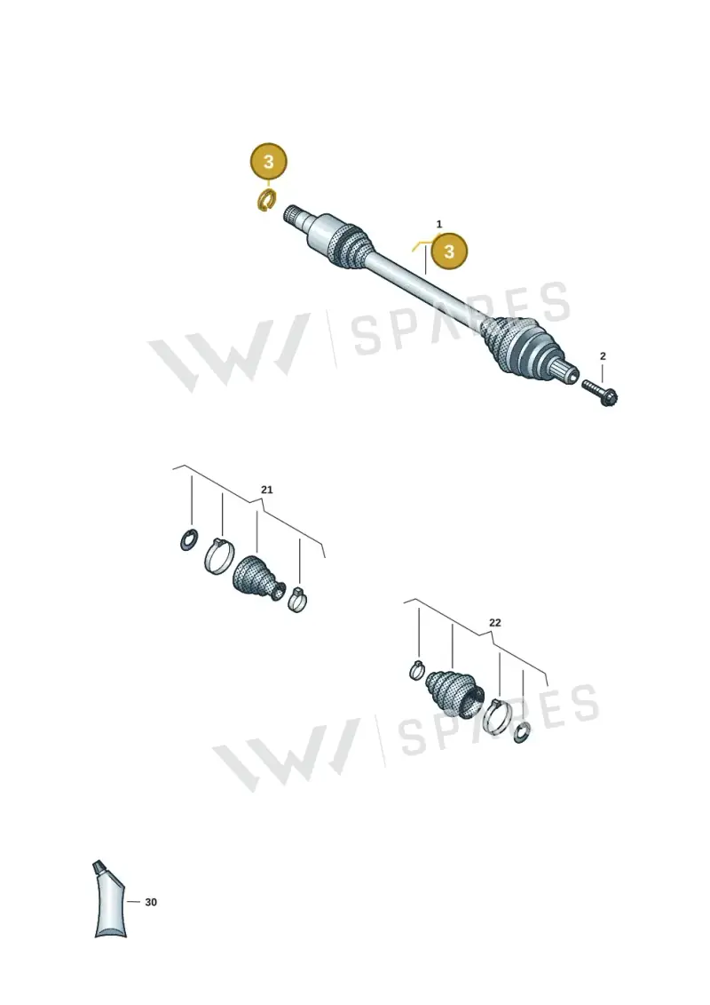 0AB525125 — Volkswagen Touareg (2017-2023) diagram 439501015, position 3