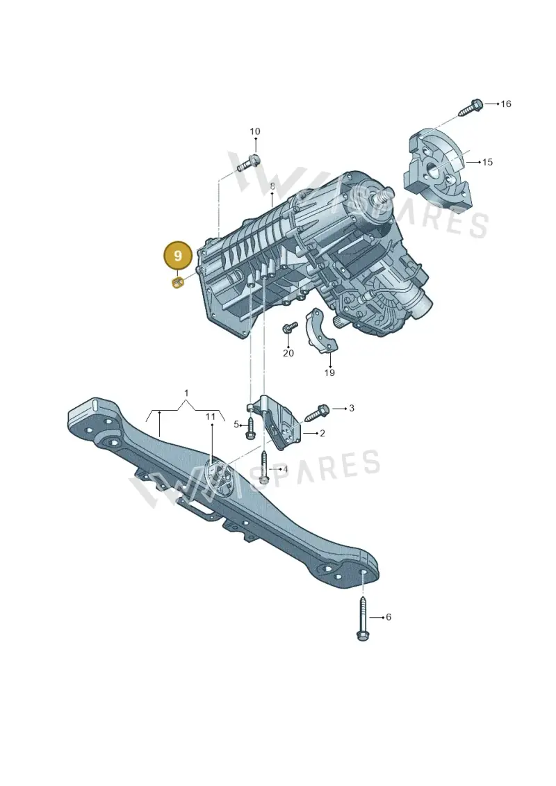 0AD341139A — Volkswagen Touareg BlueMotion (2014-2018) diagram 693341450, position 9