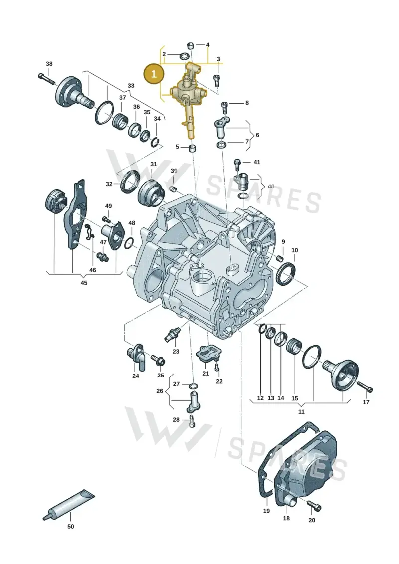 0AF301230K — Volkswagen Golf 2.0 BlueMotion (2019-2024) diagram 62a301110, position 1