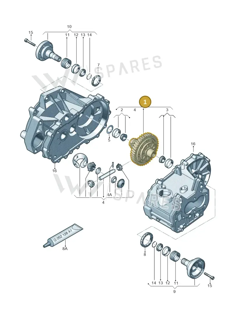 0AH409021H — Volkswagen Passat estate (2008-2011) diagram 409409220, position 1