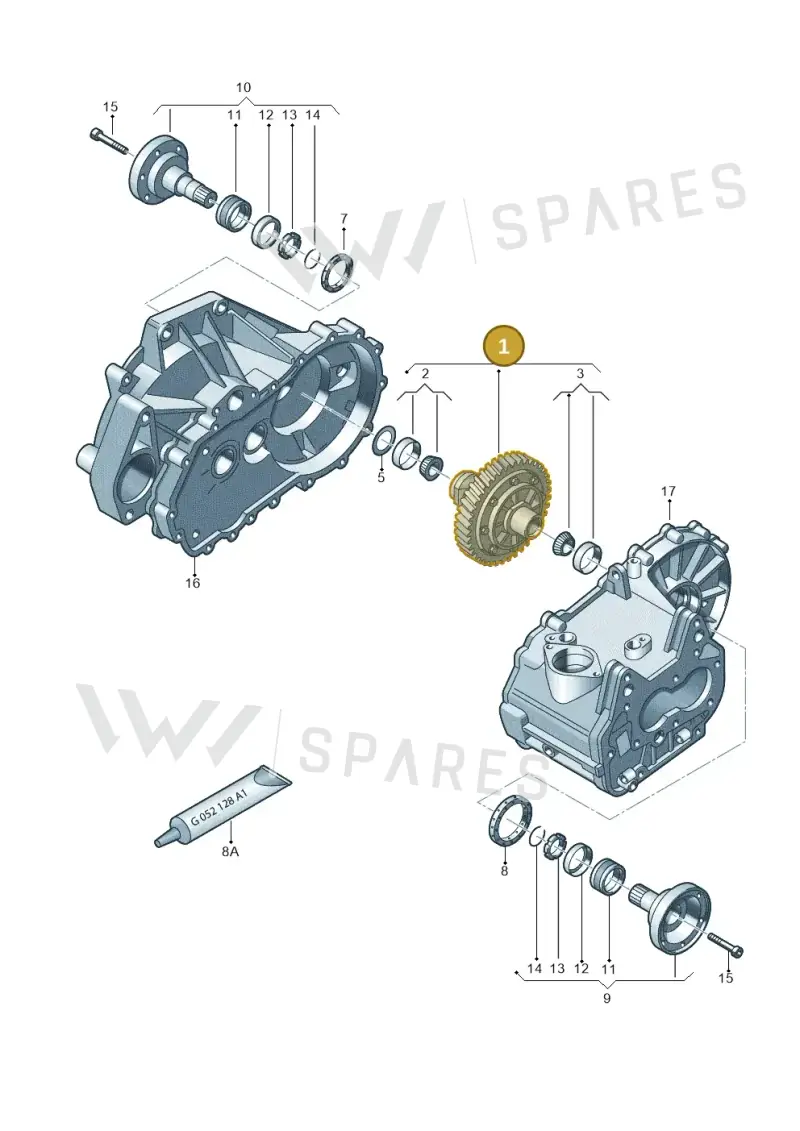 0AH409021H — Volkswagen Caddy kombi (2015-2020) diagram 746409130, position 1