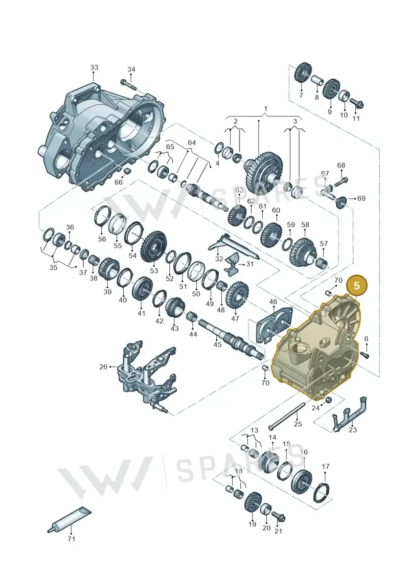 0AJ301103F — Volkswagen Jetta (2014-2017) diagram 827310030, position 5