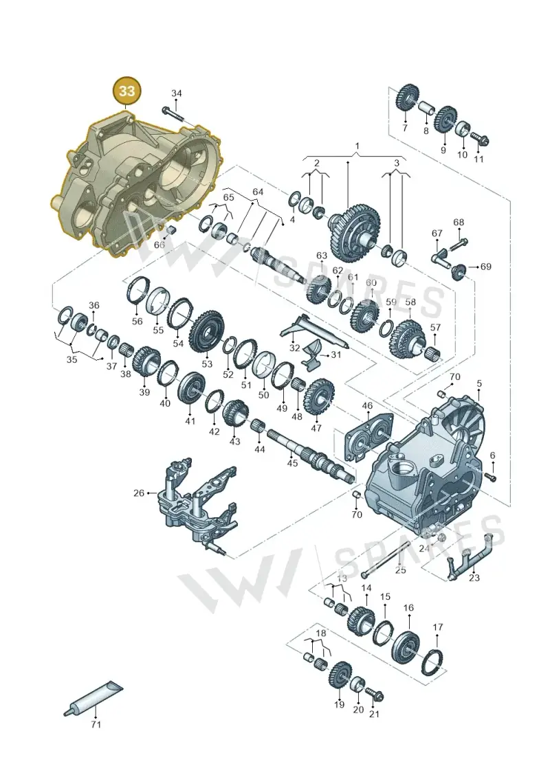 0AJ301107H — Volkswagen T-Roc convertible 1.5 (2019-2024) diagram 827310030, position 33