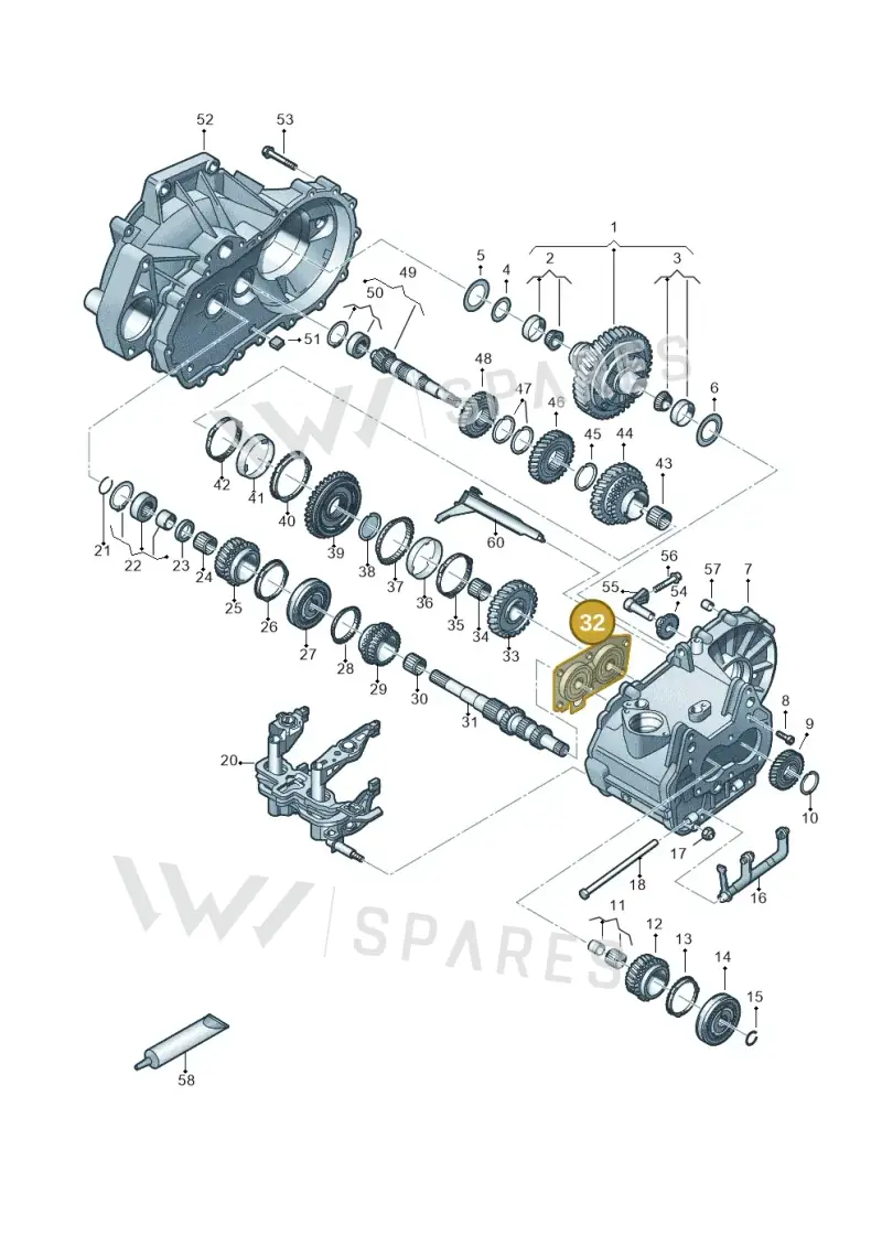 0AJ311206E — Volkswagen Taigo (2021-2024) diagram 837305030, position 32