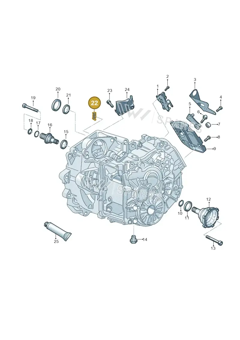 0AM301160B — Volkswagen Passat estate (2023-) diagram 827345110, position 22