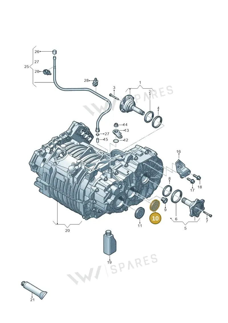 0AM301212A — Volkswagen E-Golf (2014-2021) diagram 774301010, position 10