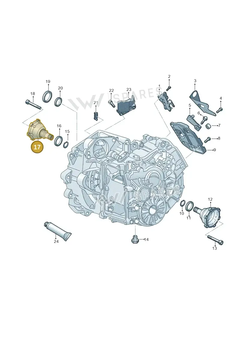 0AM409344B — Volkswagen T-Cross 1,0 (2018-2024) diagram 827345020, position 17