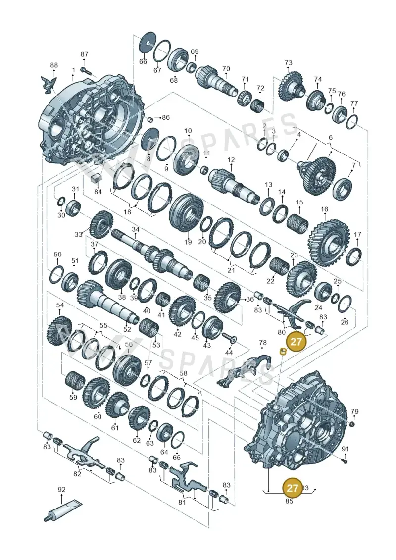 0AX301807A — Volkswagen Transport. multivan (2019-2024) diagram 806800300, position 27