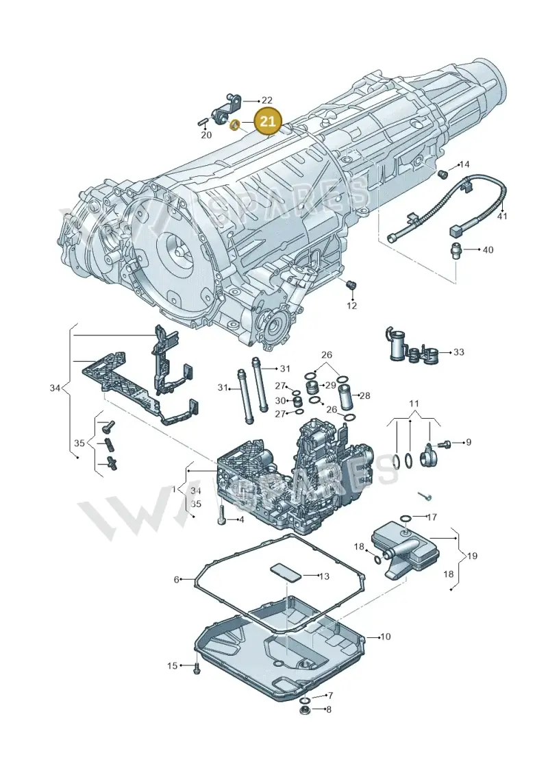 0B5301457 — Volkswagen Phideon (2016-2023) diagram 251325700, position 21