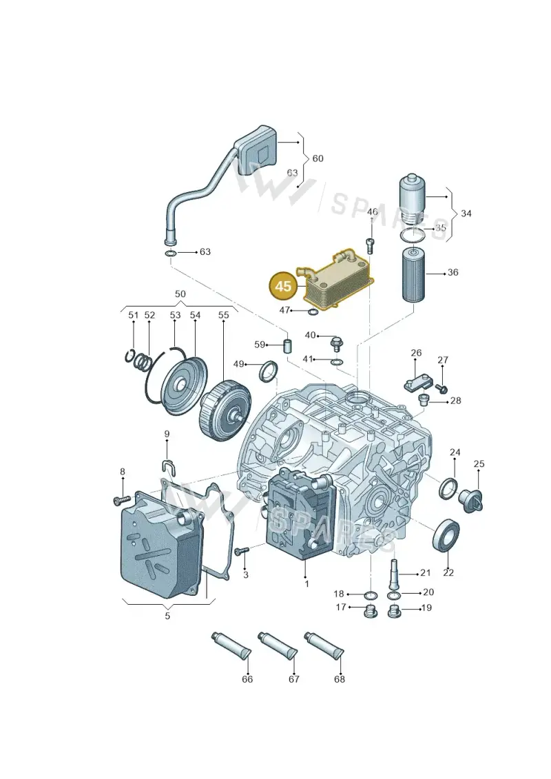 0BH317019F — Volkswagen Tiguan (2016-2023) diagram 519321500, position 45