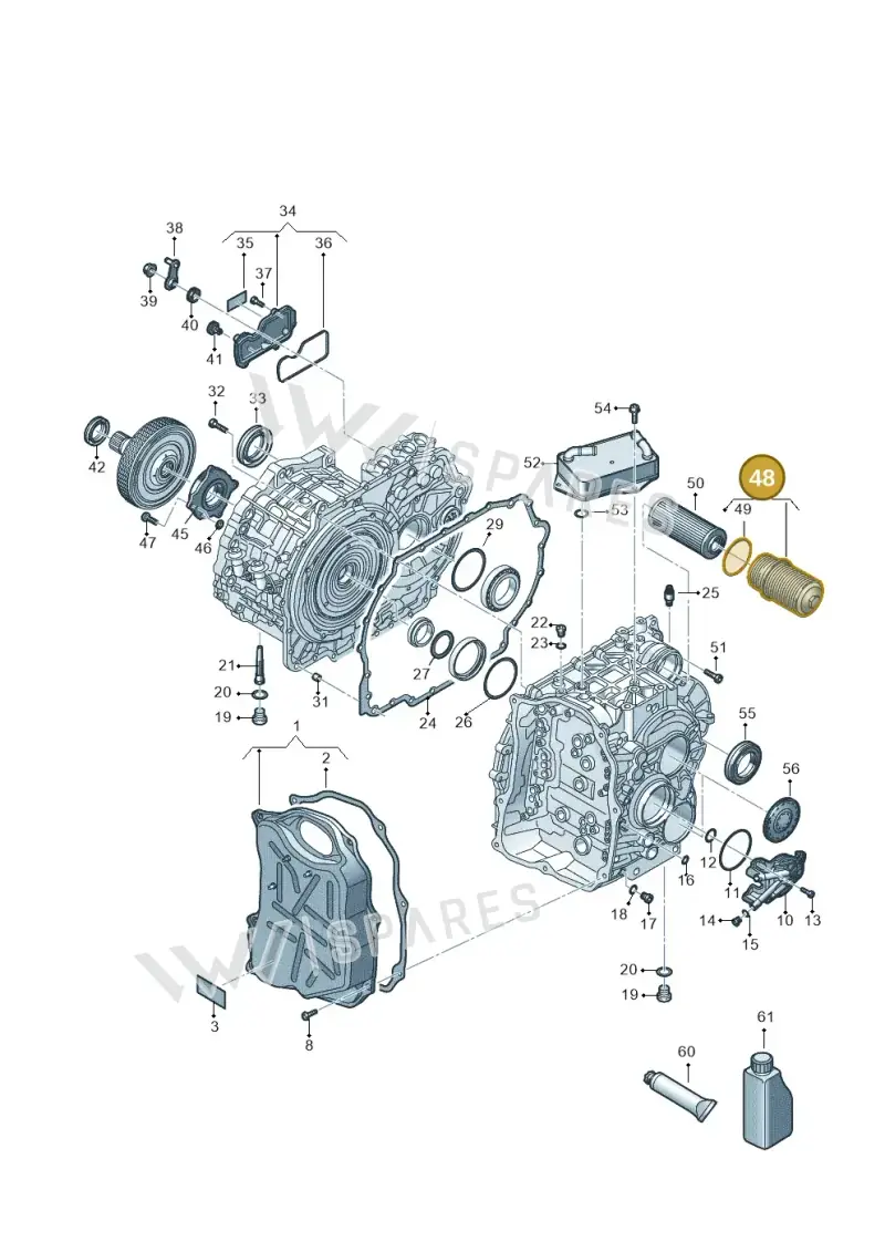 0BH325159D — Volkswagen Passat estate (2023-) diagram 7t0300705, position 48