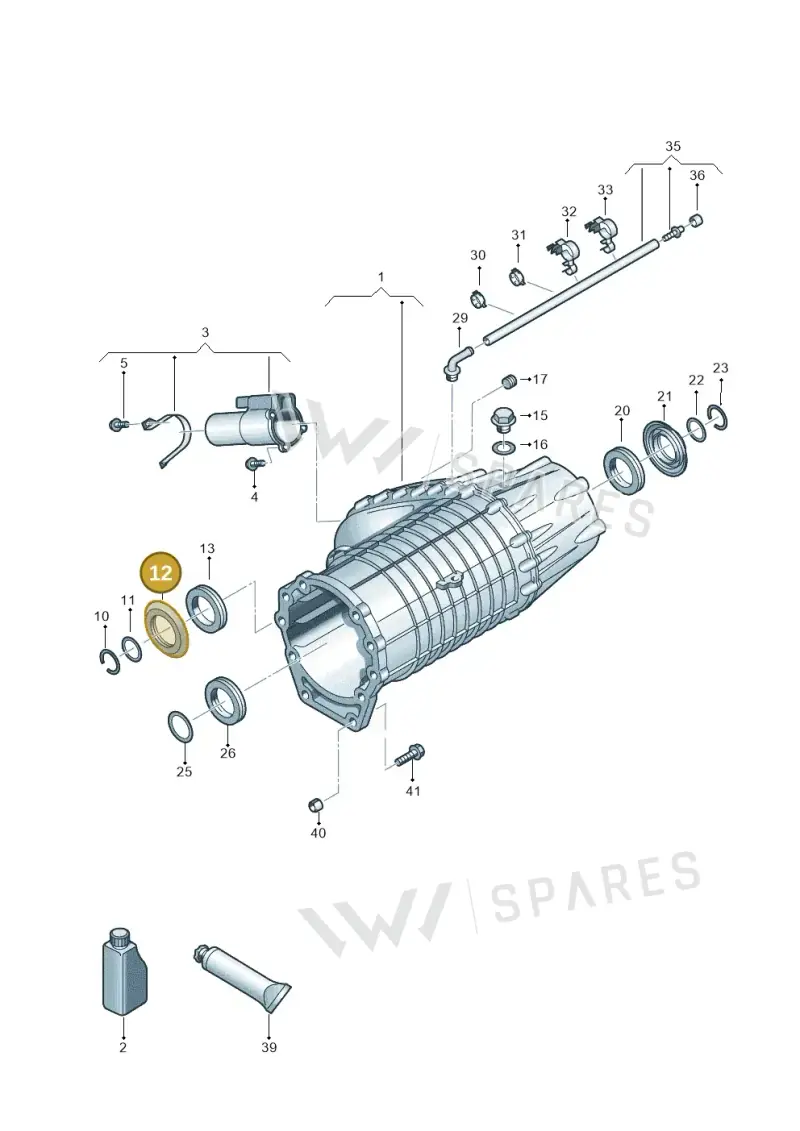 0BV341375A — Volkswagen Touareg BlueMotion (2014-2018) diagram 693341200, position 12