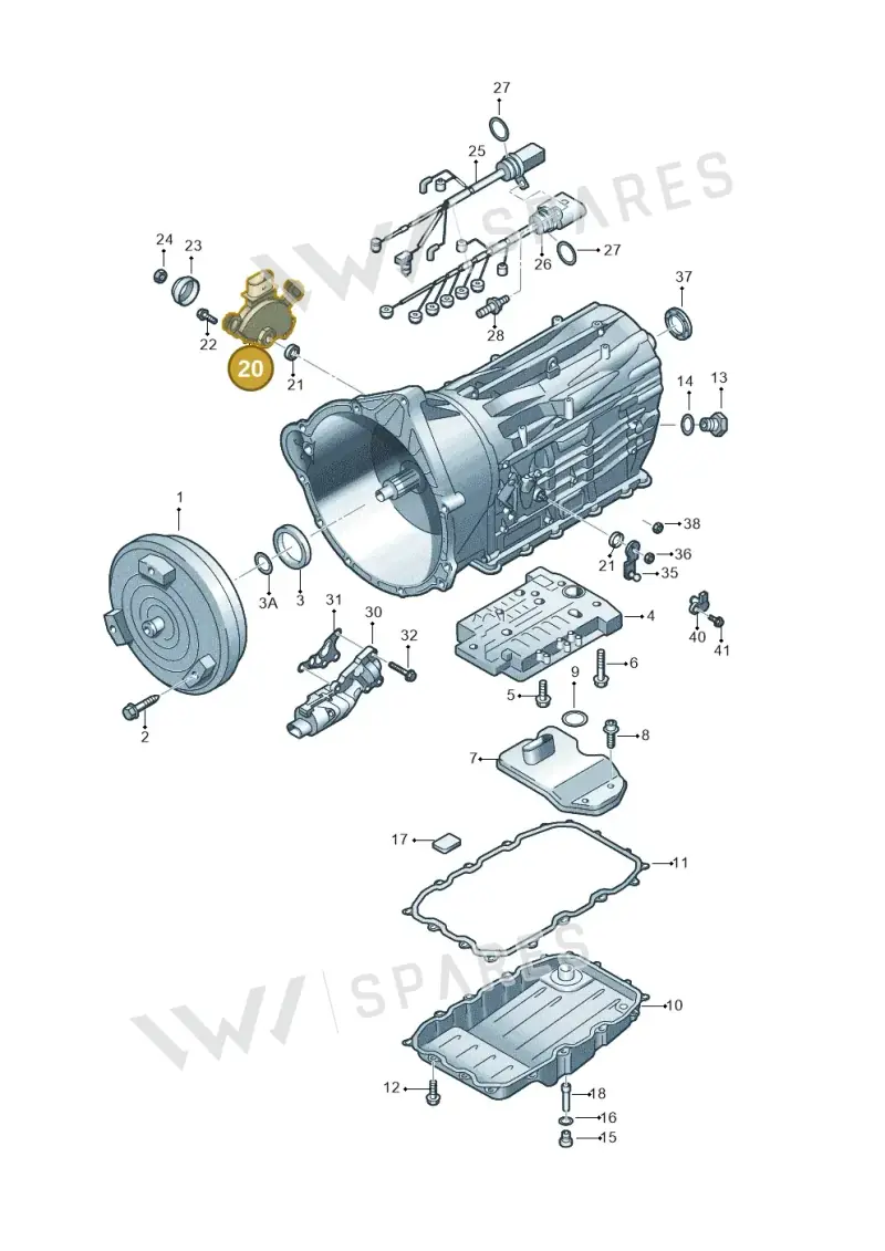 0C8919823 — Volkswagen Touareg BlueMotion (2014-2018) diagram 693321600, position 20