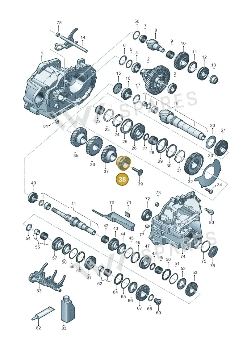 0C9311166L — Volkswagen Caddy Maxi Kombi (2020-2024) diagram 5h0311150, position 38