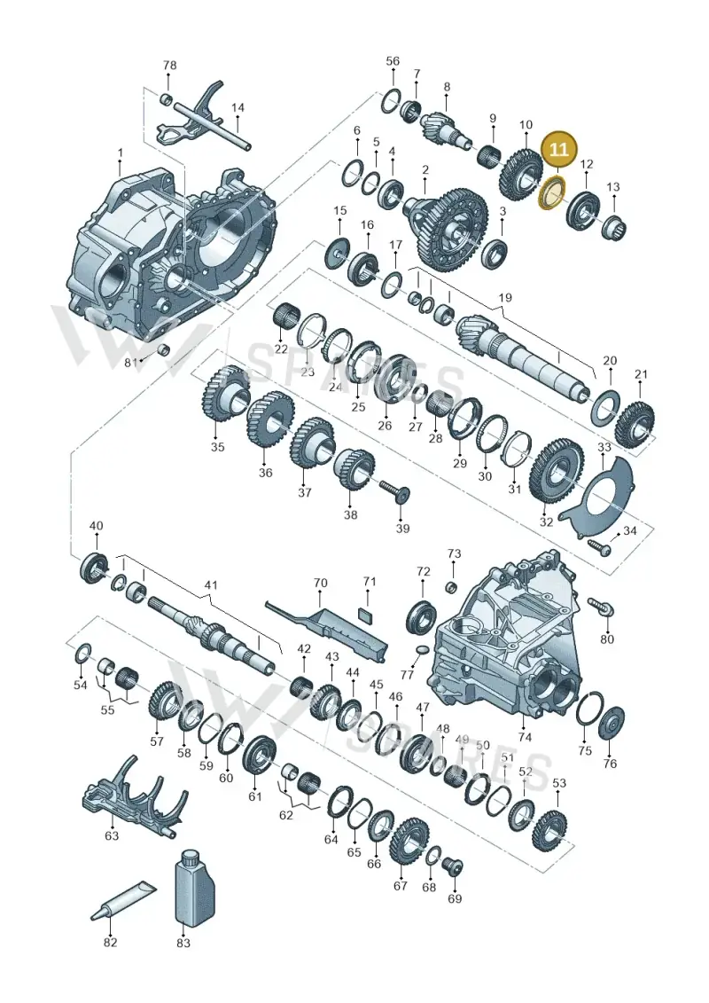 0C9311295B — Volkswagen Caddy Maxi Kombi (2020-2024) diagram 5h0311150, position 11