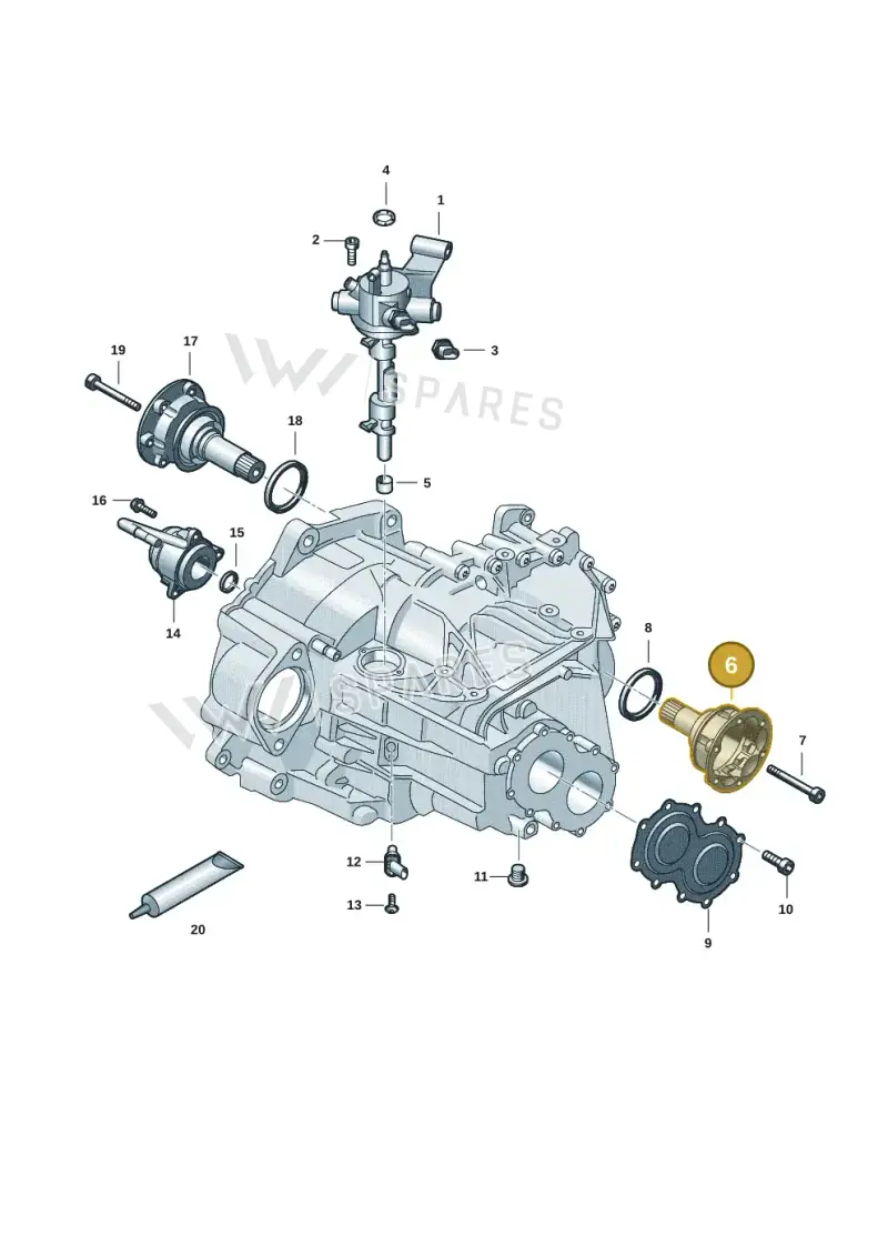 0C9409343E — Volkswagen Caddy Maxi Kombi (2020-2024) diagram 5h0301150, position 6