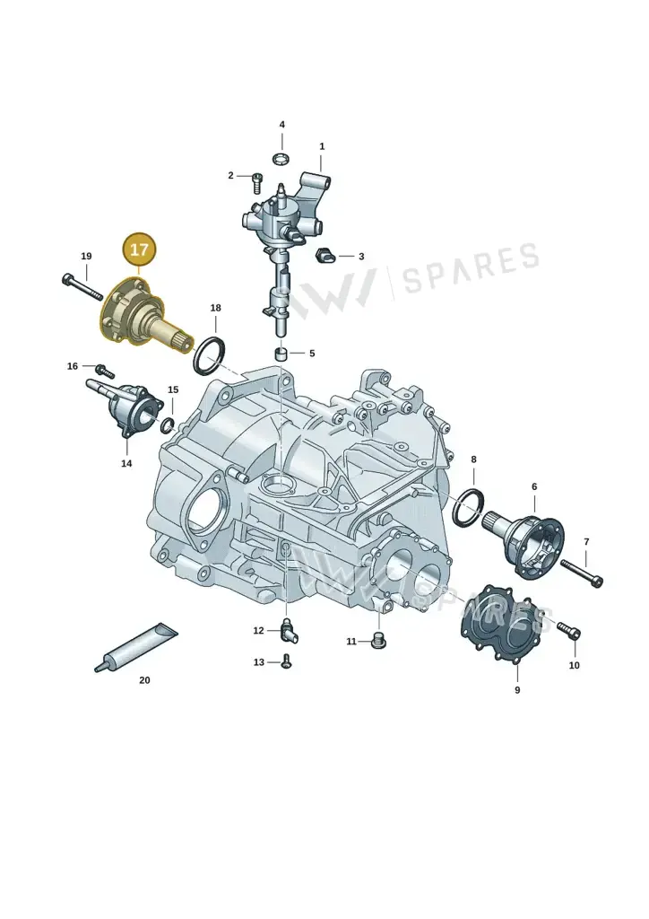 0C9409344B — Volkswagen Caddy Maxi Kombi (2020-2024) diagram 5h0301150, position 17