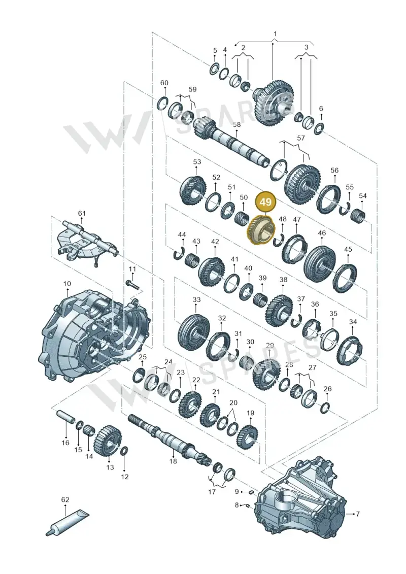 0CF311145H — Volkswagen Up! 1.0 BlueMotion (2016-2023) diagram 892300030, position 49