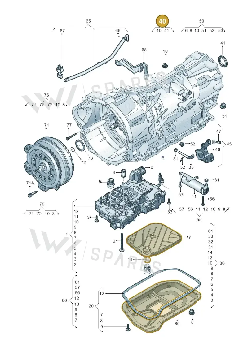 0CM301189 — Volkswagen Amarok twin cab (2022-) diagram 894321070, position 40