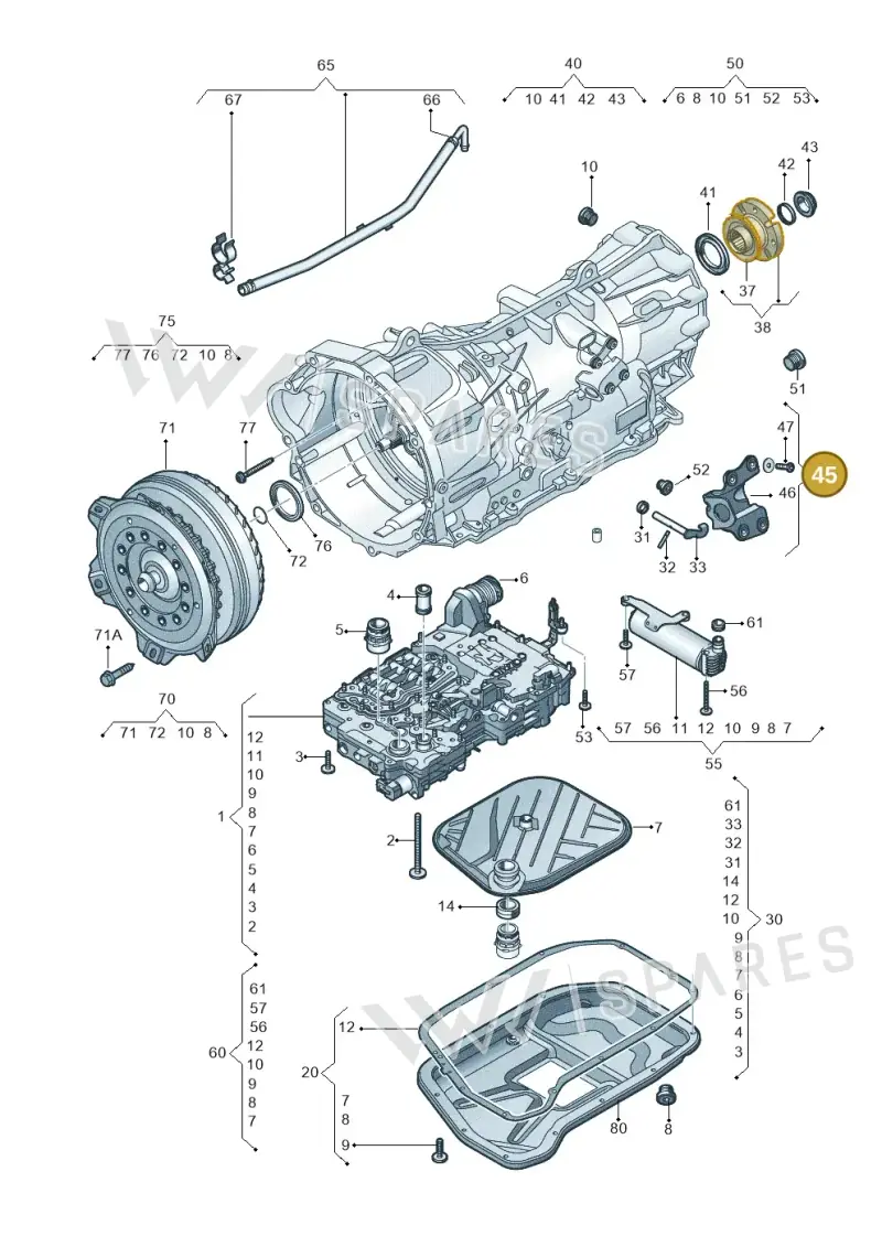 0CM321397B — Volkswagen Amarok twin cab (2022-) diagram 749321680, position 45