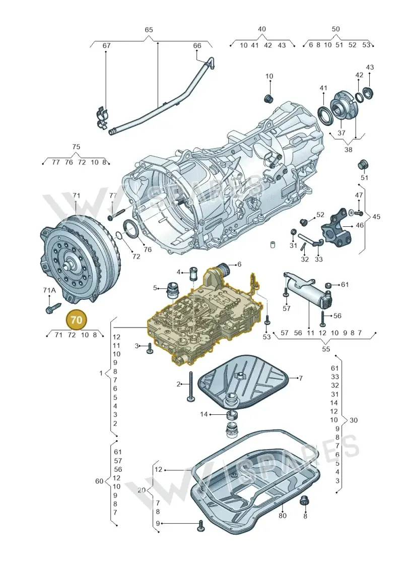 0CM323571B — Volkswagen Amarok twin cab (2022-) diagram 749321680, position 70