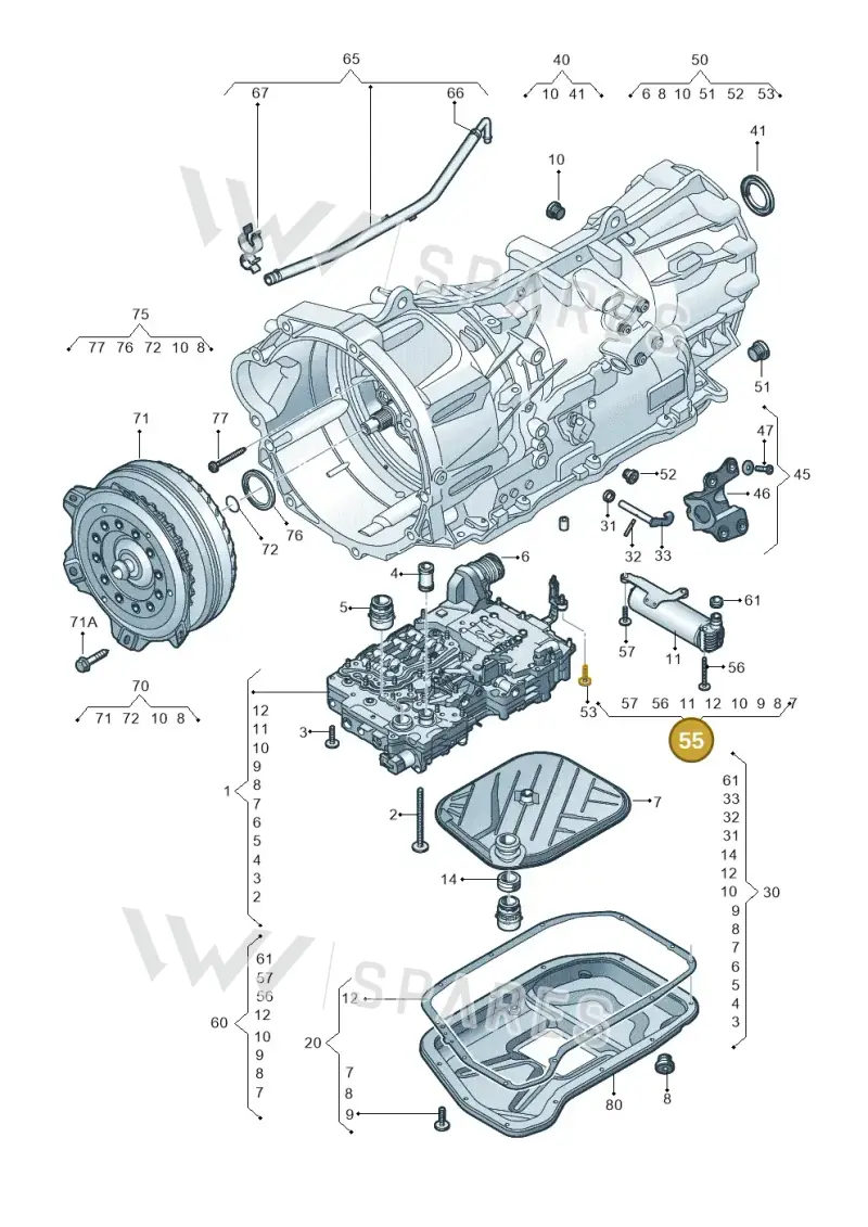 0CM325587 — Volkswagen Amarok twin cab (2012-2016) diagram 683321700, position 55